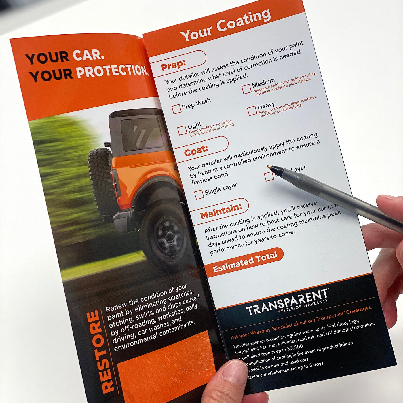 Ceramic Coating SUV Brochure (25 Pack)