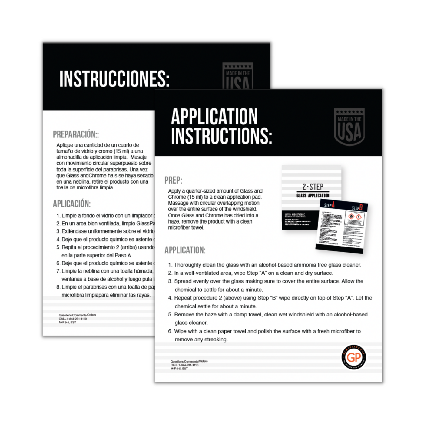 Glass Treatment Instructions - English/Spanish (Digital Download)